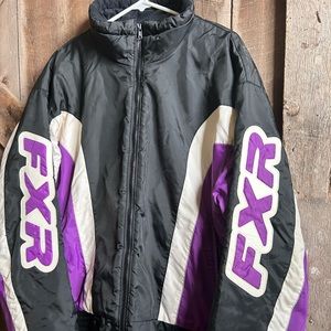80s vintage purple black and white FXR jacket